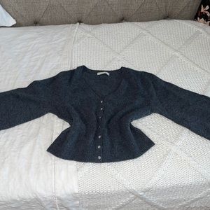 Abercrombie Balloon Sleeves Cropped Cardigan